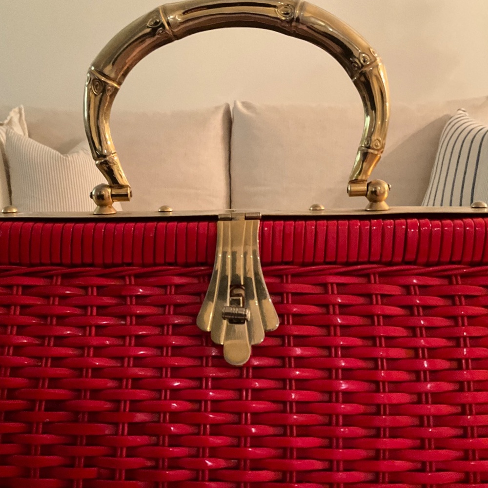 Vintage Hand Made Red Purse - Picture 7 of 11